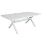 Percy 200cm Outdoor Trestle Dining Table Aluminium Frame White - Cosy Abode