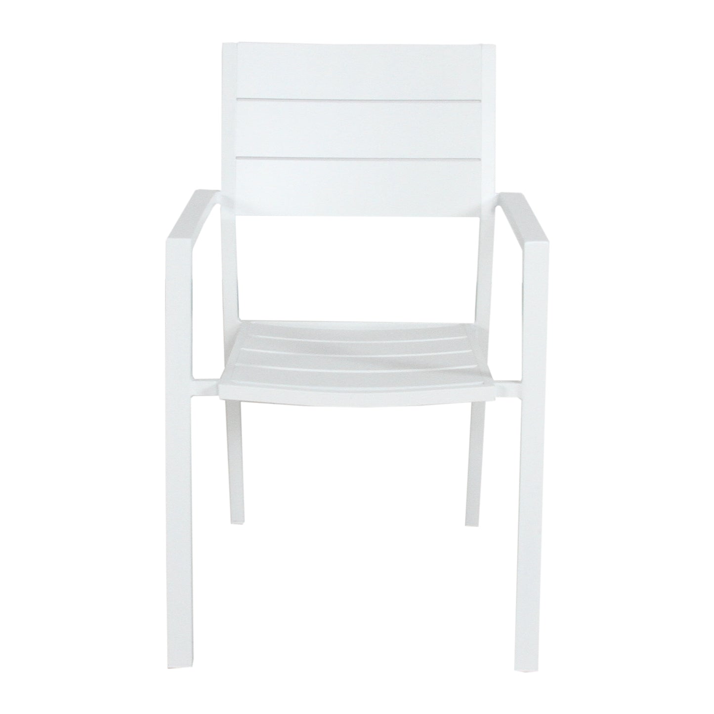 Percy 8pc Set Outdoor Dining Table Chair Aluminium Frame White - Cosy Abode