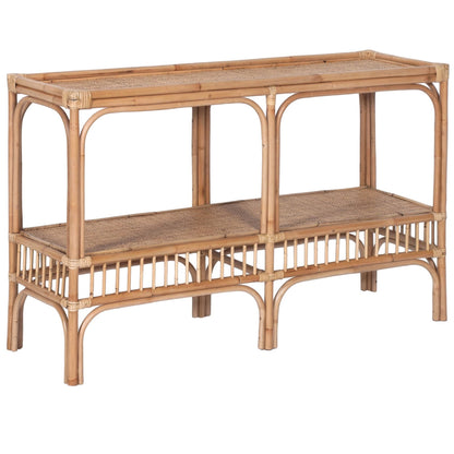 Earthy 120cm Rattan Cane Console Entry Entrance Hallway Table - Natural - Cosy Abode