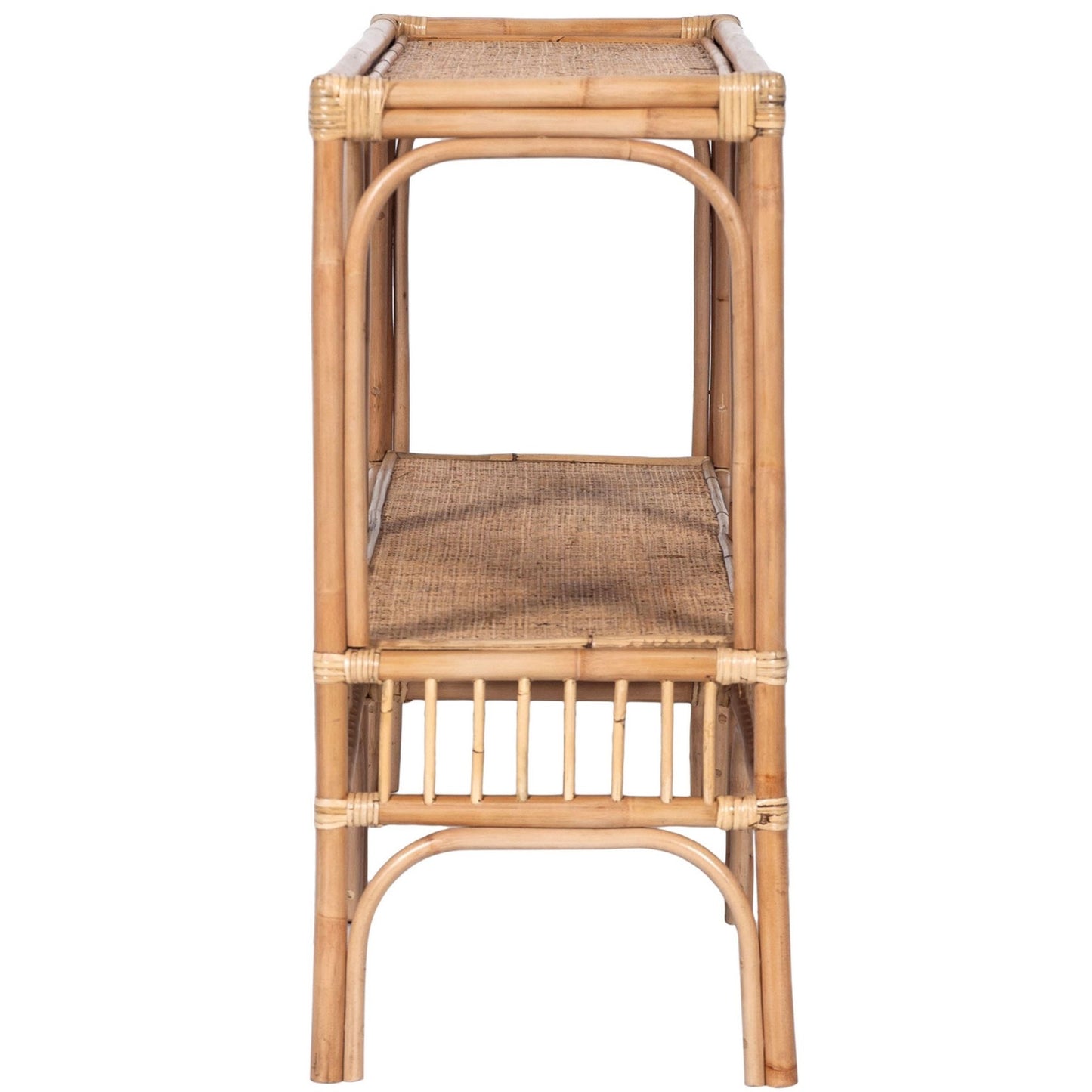 Earthy 120cm Rattan Cane Console Entry Entrance Hallway Table - Natural - Cosy Abode
