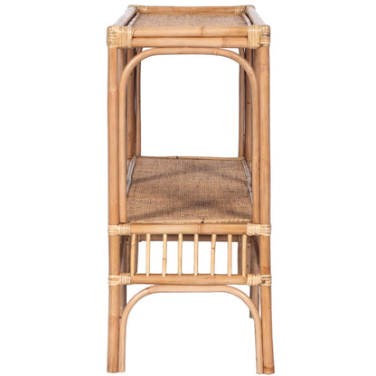 Earthy 120cm Rattan Cane Console Entry Entrance Hallway Table - Natural - Cosy Abode