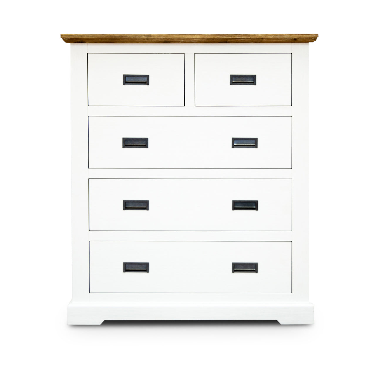 Orville Tallboy 5 Chest of Drawers Solid Wood Storage Cabinet - Multi Color - Cosy Abode