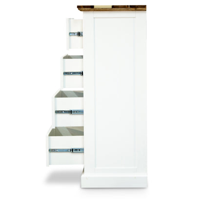 Orville Tallboy 5 Chest of Drawers Solid Wood Storage Cabinet - Multi Color - Cosy Abode