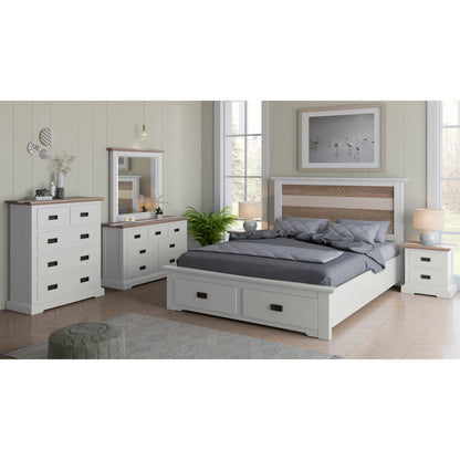 Orville Tallboy 5 Chest of Drawers Solid Wood Storage Cabinet - Multi Color - Cosy Abode