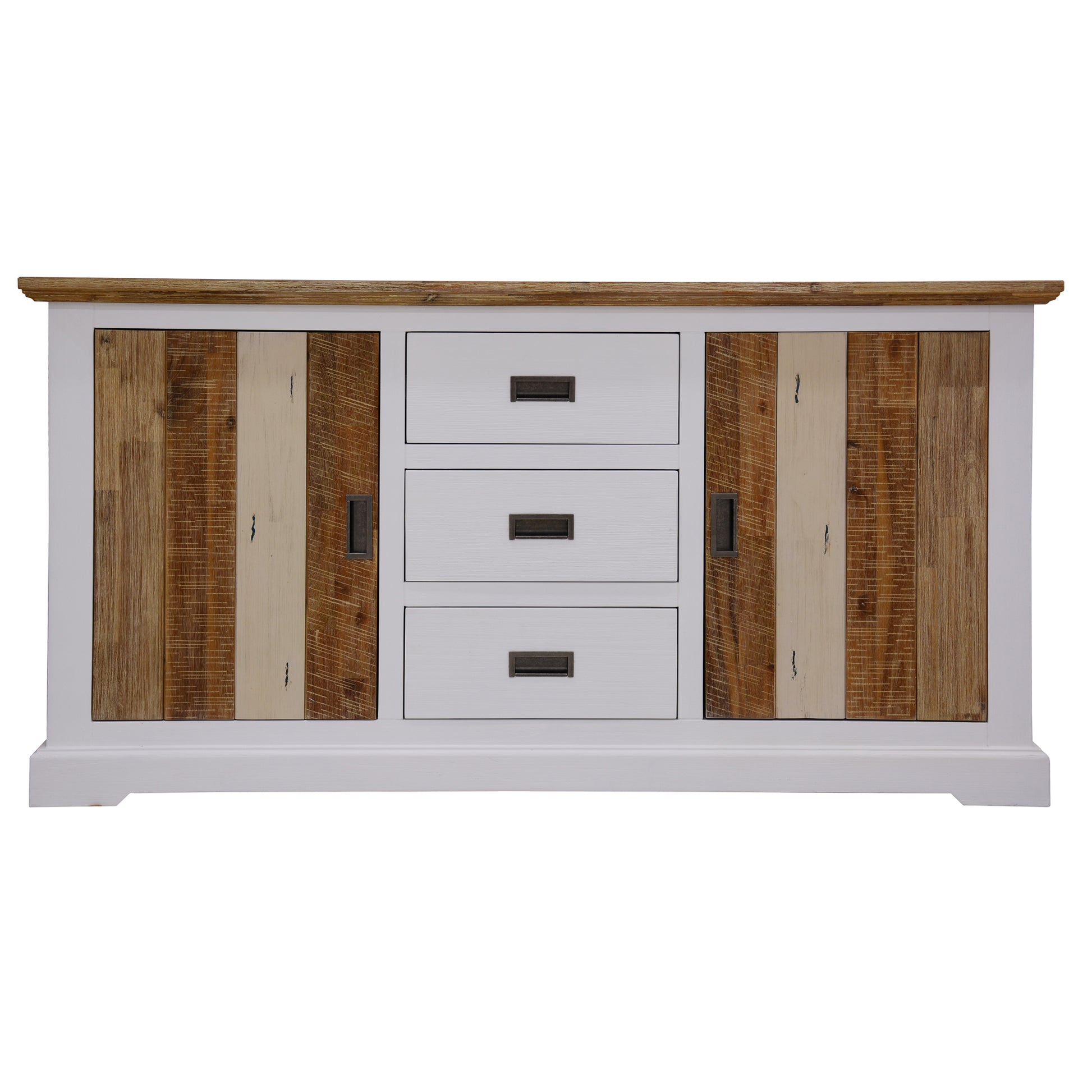 Orville Buffet Table 166cm 2 Door 3 Drawer Solid Acacia Timber Wood -Multi Color - Cosy Abode