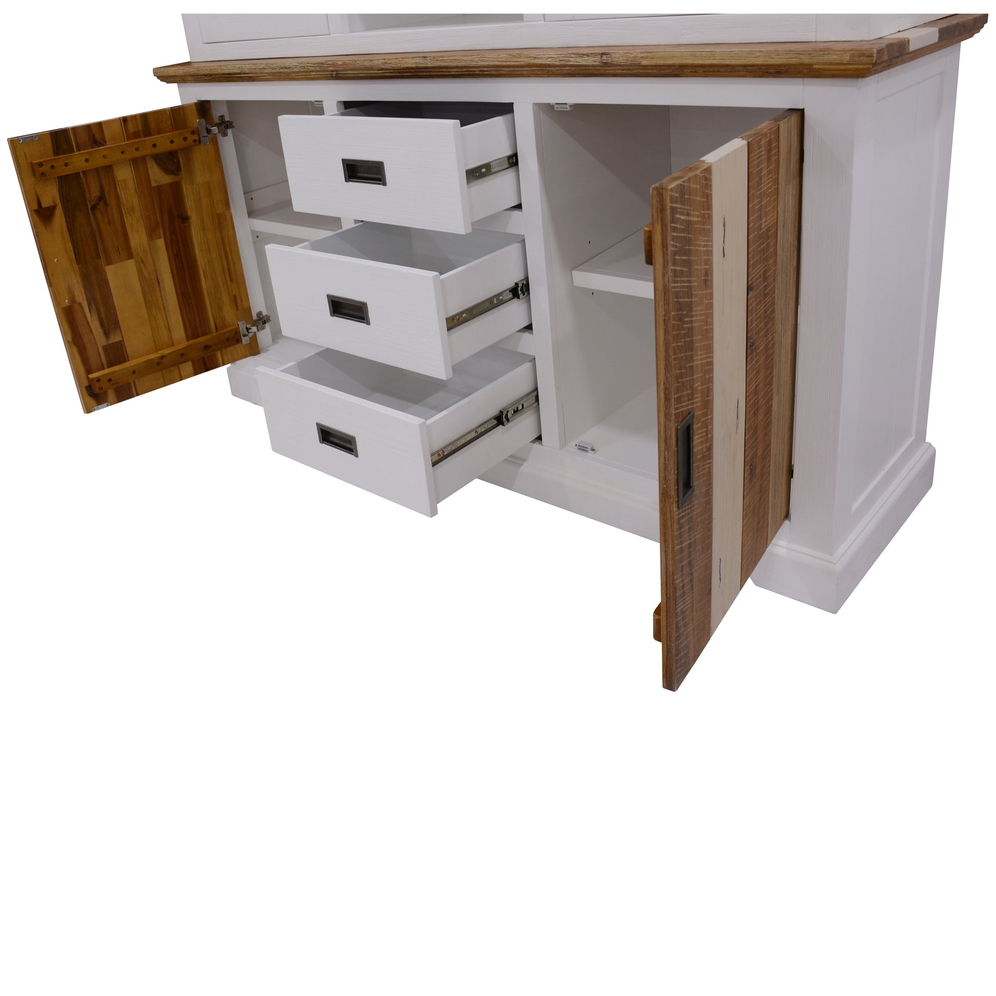 Orville Buffet Table 166cm 2 Door 3 Drawer Solid Acacia Timber Wood -Multi Color - Cosy Abode
