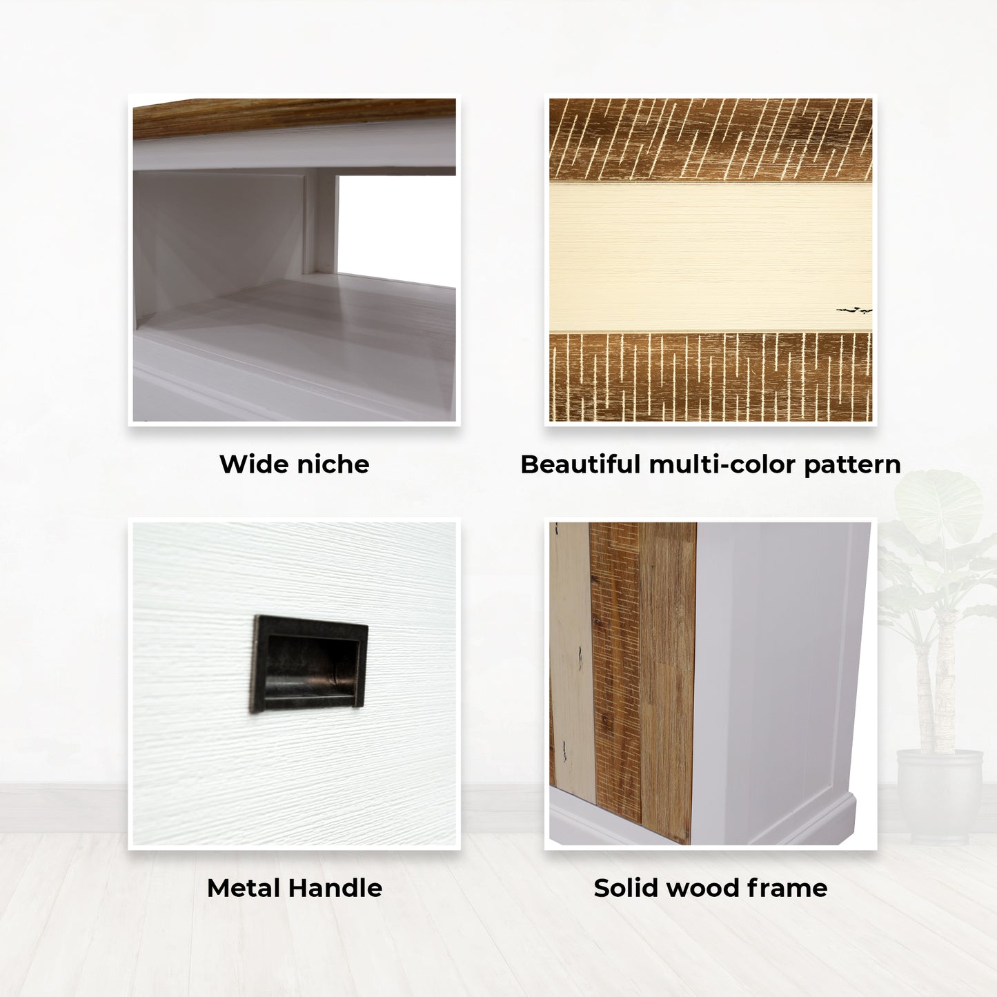 Orville Coffee Table 120cm 1 Drawer Solid Acacia Timber Wood - Multi Color - Cosy Abode