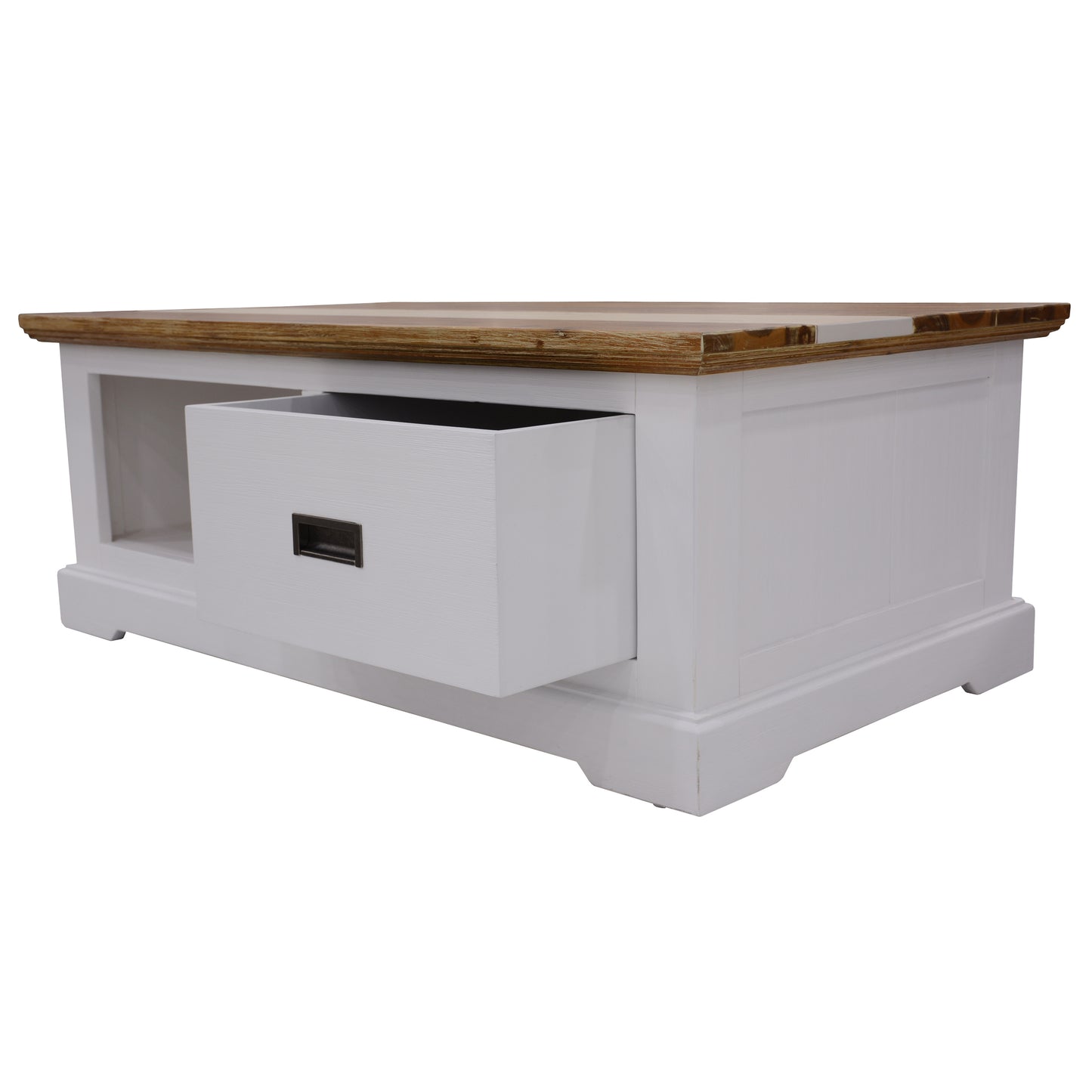 Orville Coffee Table 120cm 1 Drawer Solid Acacia Timber Wood - Multi Color - Cosy Abode