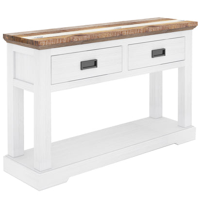 Orville Console Hallway Entry Table 125cm Solid Acacia Timber Wood - Multi Color - Cosy Abode