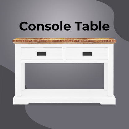 Orville Console Hallway Entry Table 125cm Solid Acacia Timber Wood - Multi Color - Cosy Abode