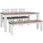 Orville 5pc Dining Set 1.8m Table 3 Chair 1.5m Bench Solid Timber - Multi Color - Cosy Abode