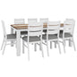 Orville 9pc Dining Set 200cm Table 8 Chair Solid Acacia Wood Timber -Multi Color - Cosy Abode