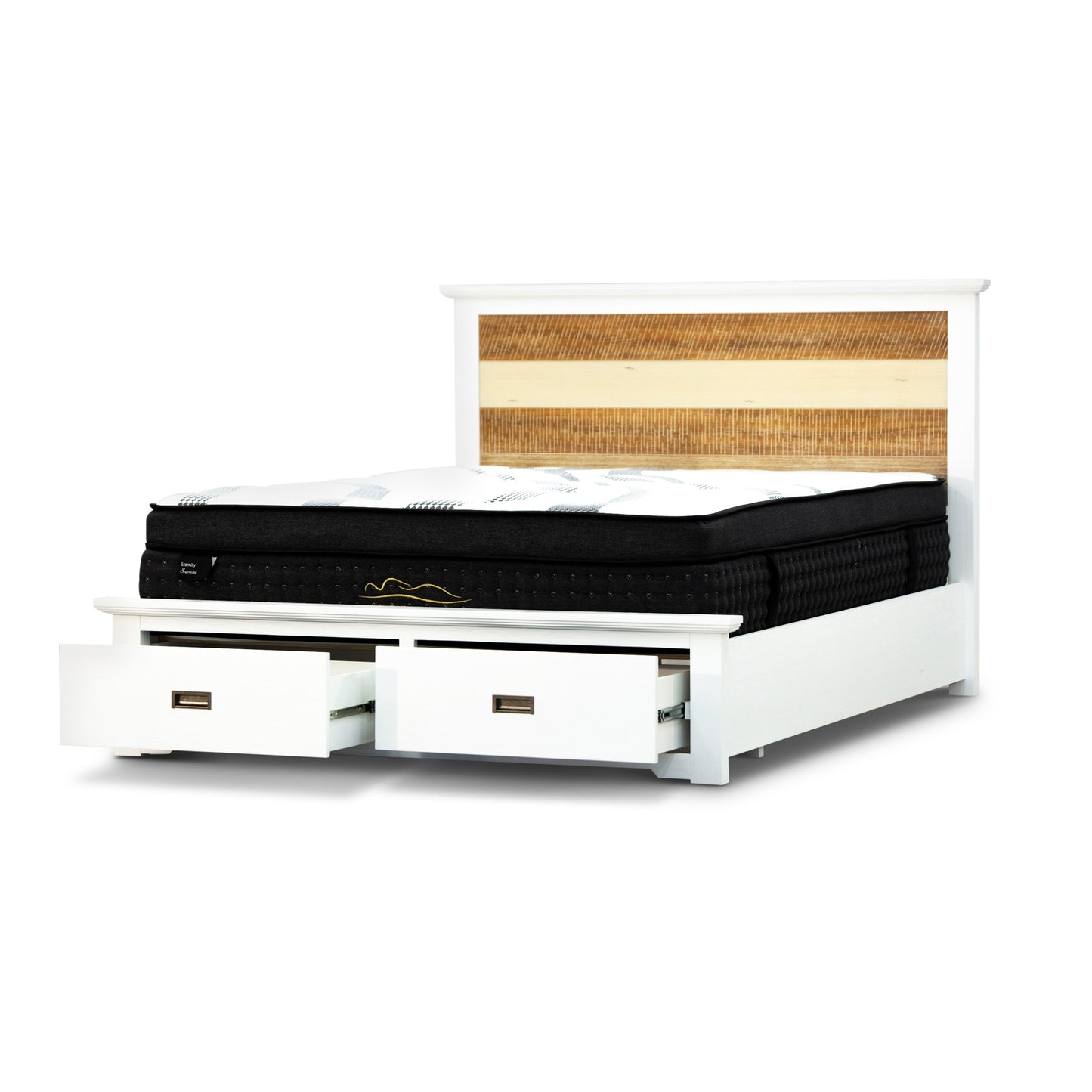 Orville 5pc Queen Bed Frame Suite Bedside Dresser Furniture Package -Multi Color - Cosy Abode