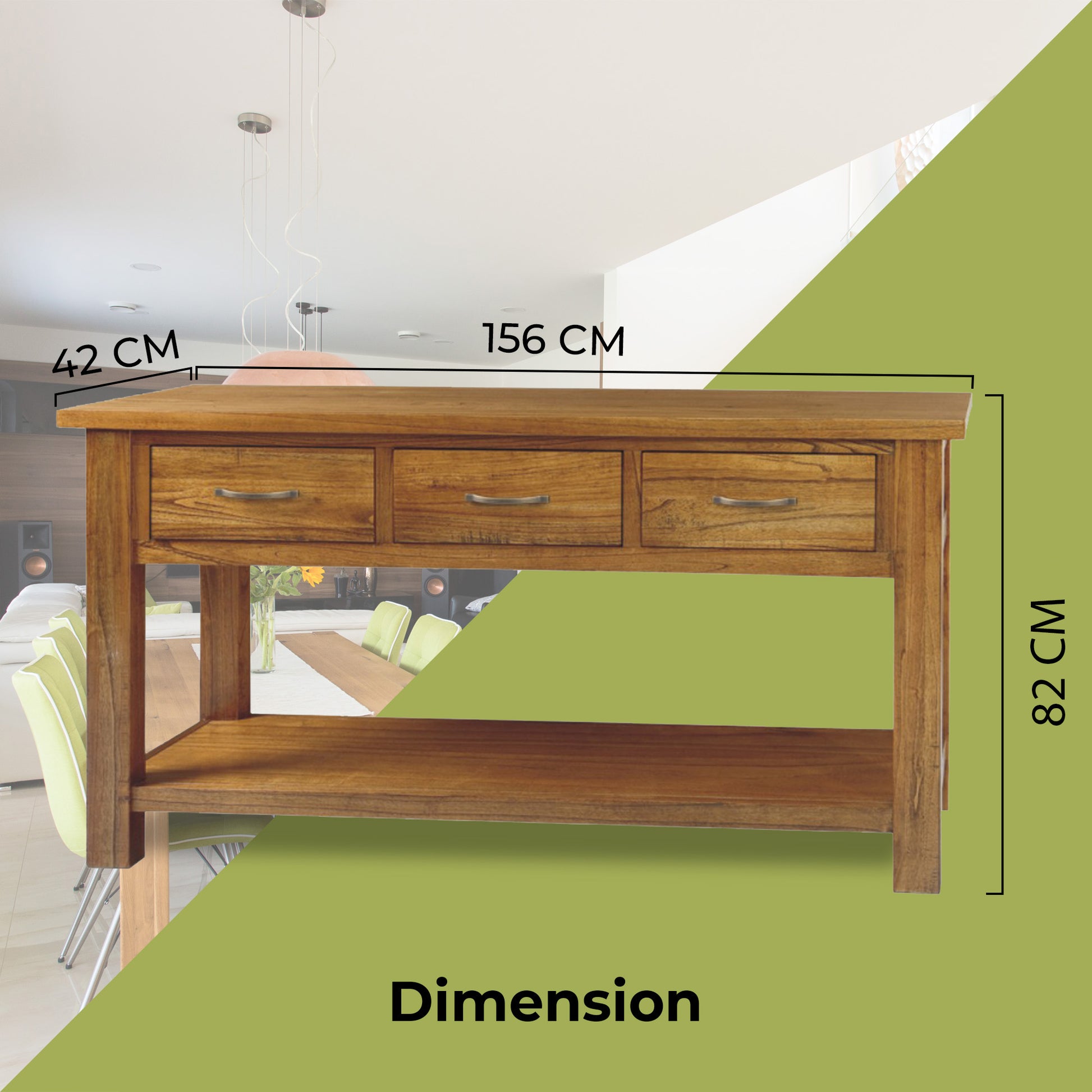 Birdsville Console Hallway Entry Table 156cm Solid Mt Ash Timber Wood - Brown - Cosy Abode