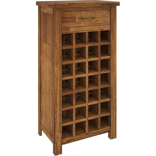 Birdsville Wine Rack 28 Bottle Sideboard Buffet Cabinet Wooden Storage - Brown - Cosy Abode