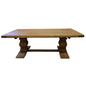 Gloriosa Coffee Table 140cm Pedestal Solid Mango Timber Wood - Honey Wash - Cosy Abode