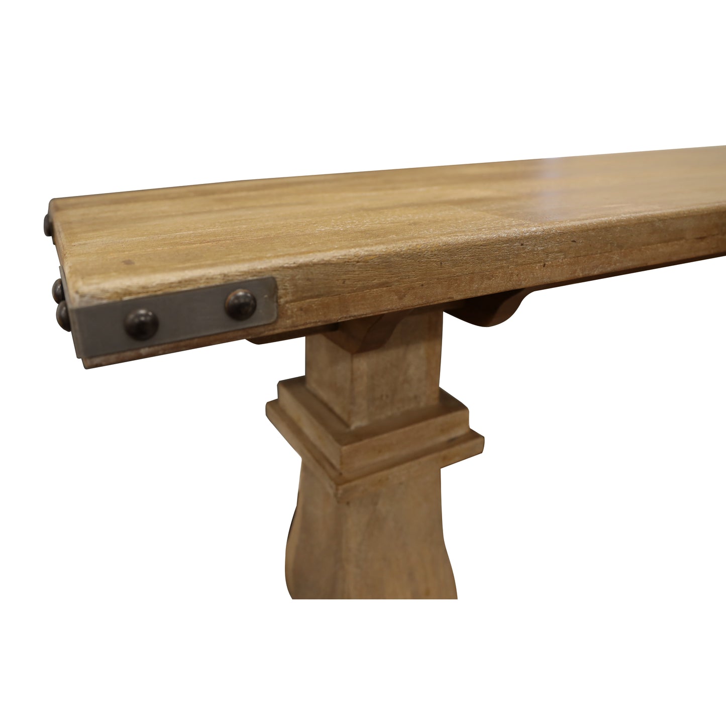 Gloriosa Console Entry Hallway Table 160cm Pedestal Mango Wood - Honey Wash - Cosy Abode
