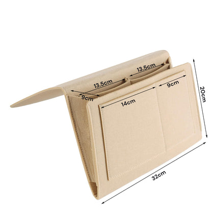 Bed Organiser Bed Caddy Sofa Organiser Bedside Organiser Book Magazines Organiser Black - Cosy Abode