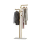 Metal Coat Rack Marble Base Hooks Clothes Coats Bag Tree Hat Display Hanger Stand Organiser 2 Pole - Cosy Abode