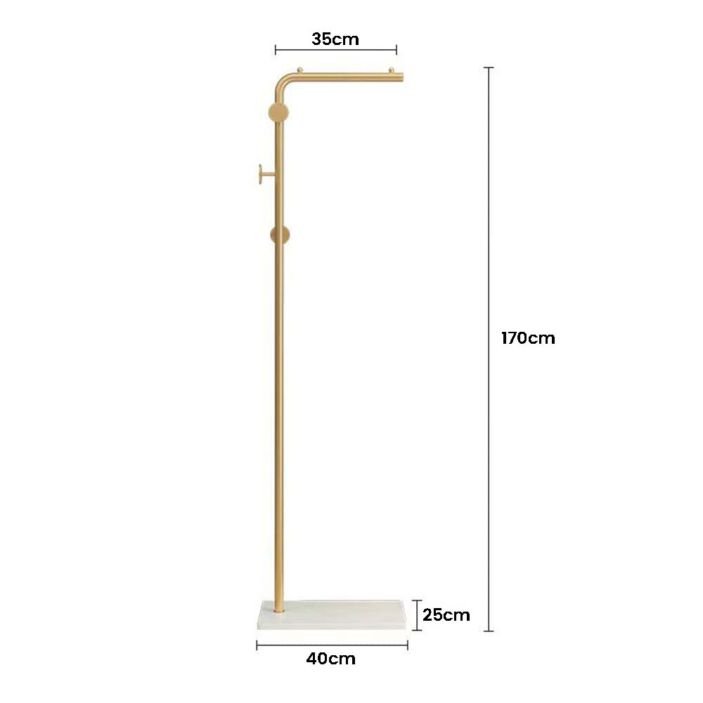 Metal Coat Rack Marble Base Hooks Clothes Coats Bag Tree Hat Display Hanger Stand Organiser - Cosy Abode