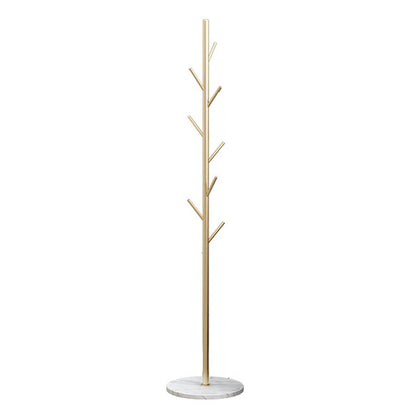Metal Coat Rack Marble Base 8 Hooks Clothes Tree Hat Display Hanger Bag Organiser - Cosy Abode