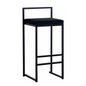 Interior Ave - La Maison Designer Black Velvet Bar Stool - Set of 2 - Cosy Abode