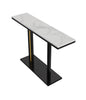 Interior Ave - Pandora Stone Marble Console - Marble & Black - Cosy Abode