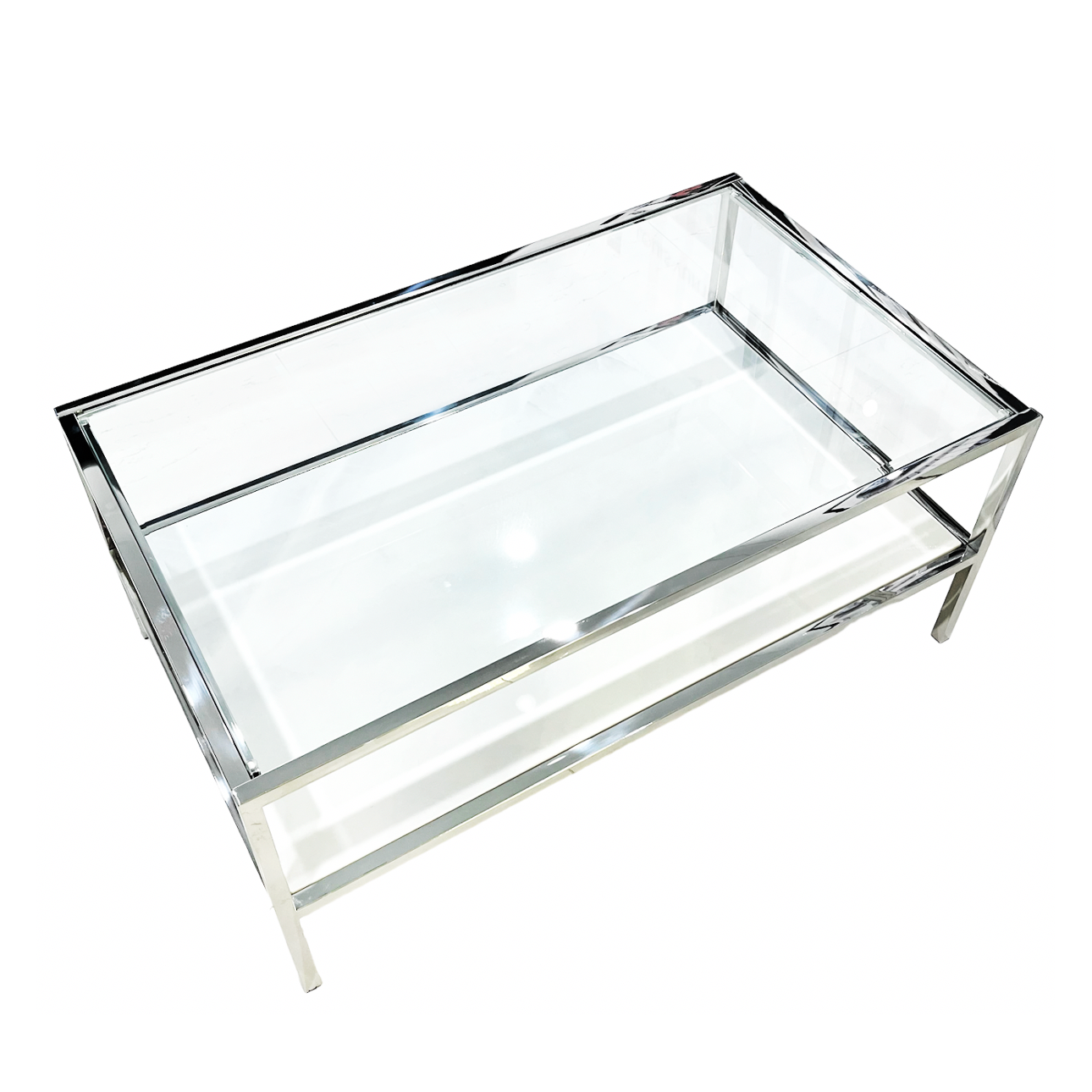 Interior Ave - Vogue Coffee Table - White Marble Stone & Glass - Cosy Abode