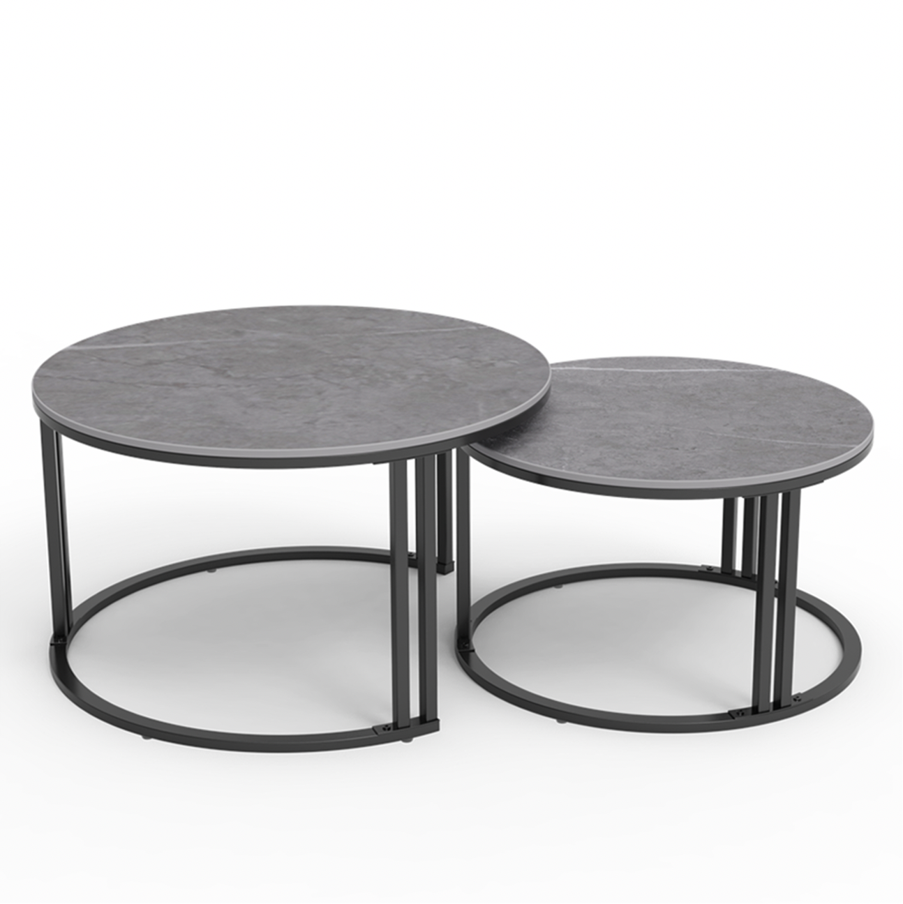 Interior Ave - Premier Nested Coffee Table Set - Grey Stone - Cosy Abode