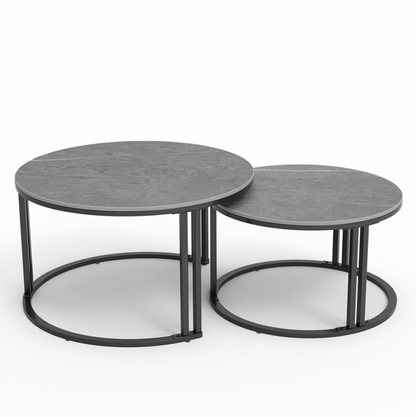Interior Ave - Premier Nested Coffee Table Set - Grey Stone - Cosy Abode