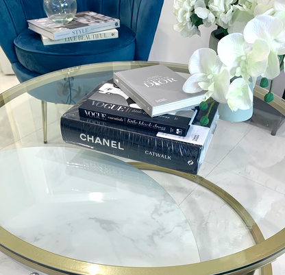 Interior Ave - Elle Luxe - Marble & Gold Nested Coffee Table - Cosy Abode