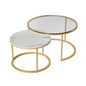 Interior Ave - Elle Luxe - Marble & Gold Nested Coffee Table - Cosy Abode
