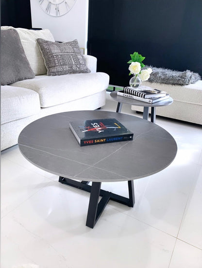 Interior Ave - Broadway Two Tier Coffee Table Set - Stone Grey - Cosy Abode