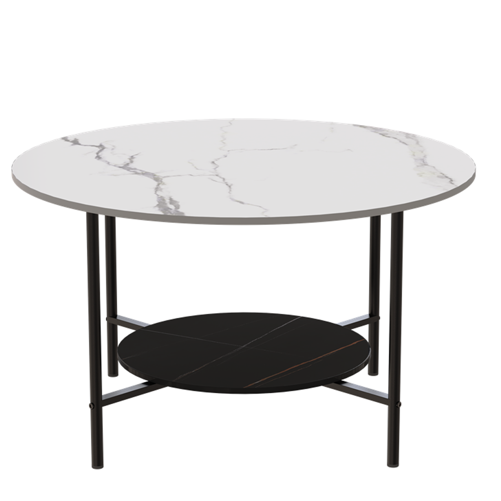 Interior Ave - Duke Round Two Tier Stone Coffee Table - Cosy Abode