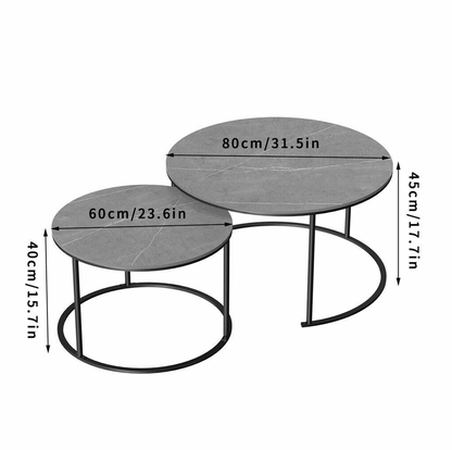 Interior Ave - Executive Stone Nested Coffee Table Set - Cosy Abode