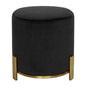 Interior Ave - Apollo Velvet Ottoman - Black - Cosy Abode