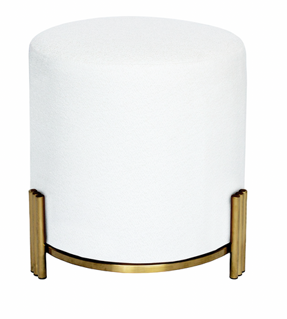 Interior Ave - Apollo Velvet Ottoman - White - Cosy Abode