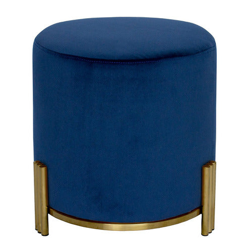 Interior Ave - Apollo Velvet Ottoman - Blue - Cosy Abode