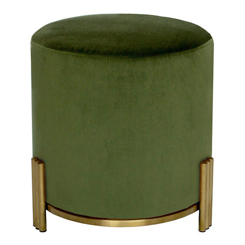 Interior Ave - Apollo Velvet Ottoman - Green - Cosy Abode