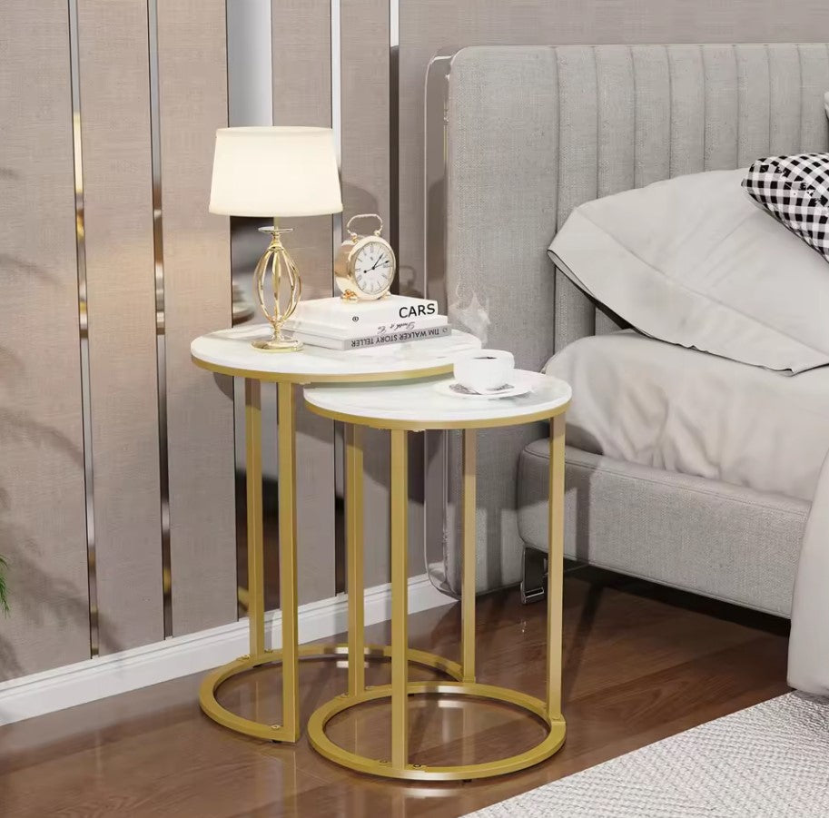 Interior Ave - Deva Gold Nested Side Table Set - Cosy Abode