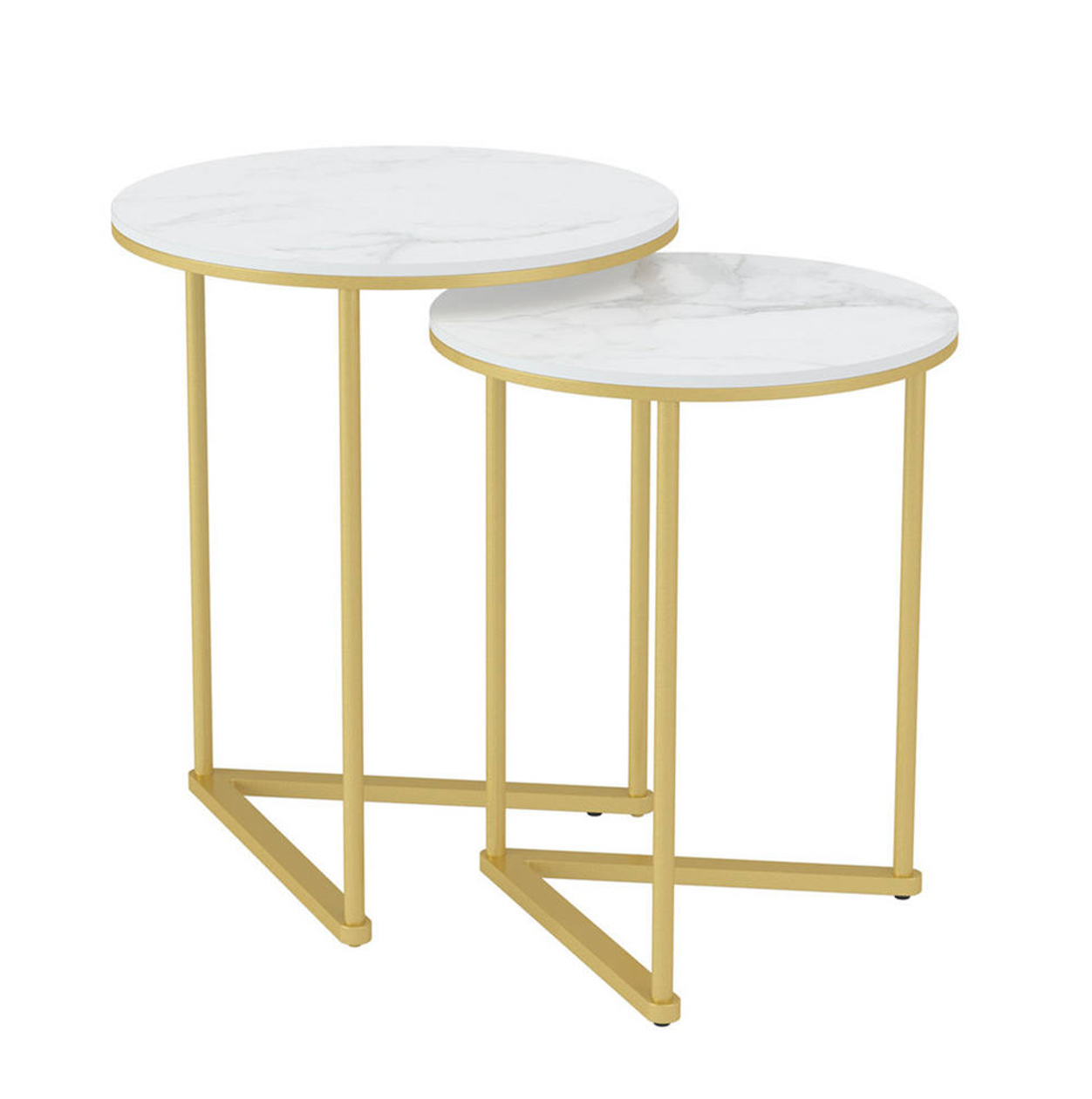 Interior Ave - Nala Gold Nested Side Table Set - Cosy Abode