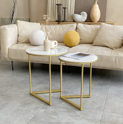 Interior Ave - Nala Gold Nested Side Table Set - Cosy Abode