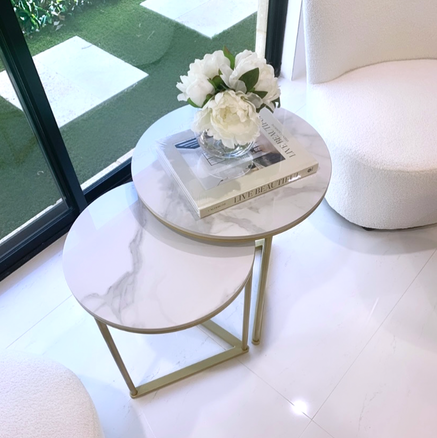 Interior Ave - Nala Gold Nested Side Table Set - Cosy Abode