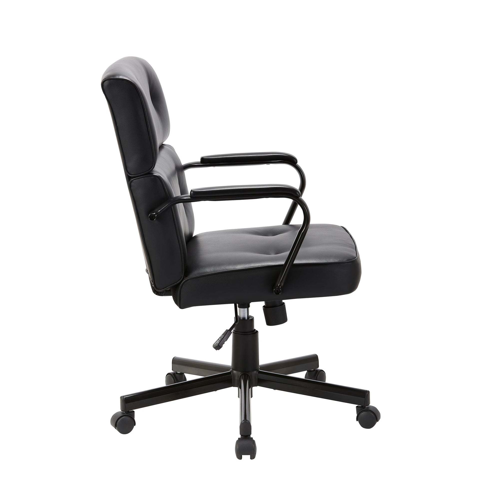 Beverly Home Office Chair In Black PU - Cosy Abode