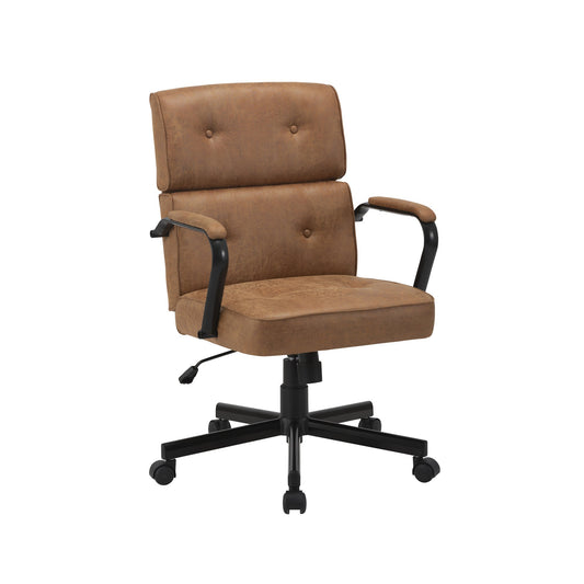 Beverly Home Office Chair In Brown Fabric - Cosy Abode