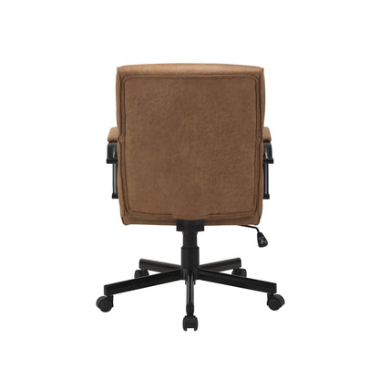 Beverly Home Office Chair In Brown Fabric - Cosy Abode