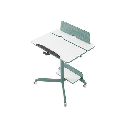 Mobile Home Office Sit and Stand Desk With Tilting Desktop - Cosy Abode