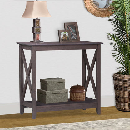 Coastal Console Table in Walnut - Cosy Abode