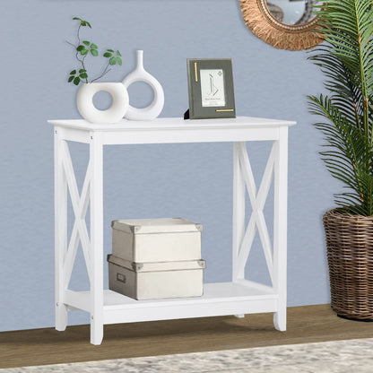 Coastal Console Table in White - Cosy Abode