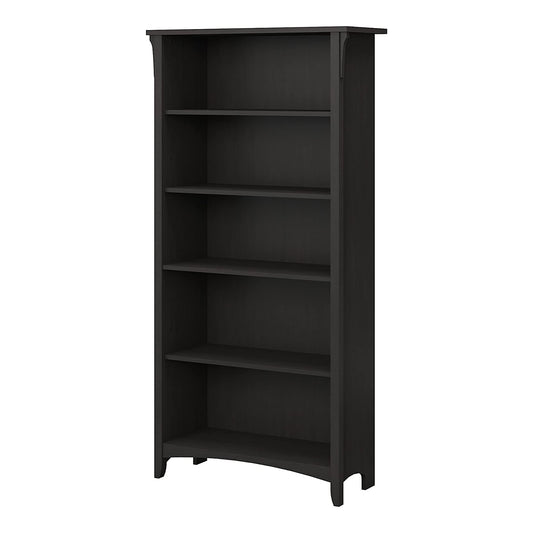 Salinas 5 Shelf Bookcase Black - Cosy Abode